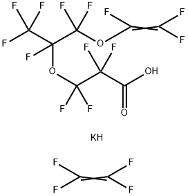 Propionic acid,tetrafluoro-3-[trifluoro-1-(trifluoromethyl)-2-[(trifluorovinyl)oxy]ethoxy]-,potassium salt,polymer with tetrafluoroethylene Structure