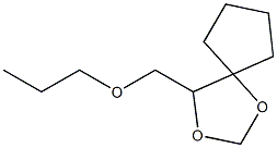 1,3-Dioxaspiro[4.4]nonane,4-(propoxymethyl)-(9CI) Structure