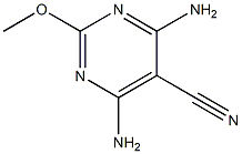 5-Pyrimidinecarbonitrile,4,6-diamino-2-methoxy-(9CI) Structure