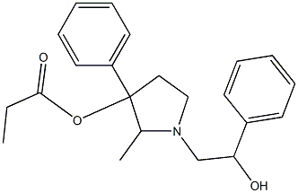 1-(β-Hydroxyphenethyl)-2-methyl-3-phenylpyrrolidin-3-ol 3-propionate Structure