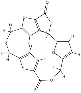 3,10,22,23,24-Pentaoxa-17-thiatetracyclo[17.2.1.15,8.112,15]tetracosa-5,7,12,14,19,21(1)-hexene-2,11-dione Structure