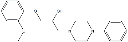α-[(2-Methoxyphenoxy)methyl]-4-phenyl-1-piperazineethanol Structure