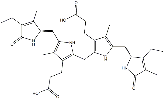 (4R,16R)-2,17-Diethyl-1,4,5,10,15,16,19,22,23,24-decahydro-3,7,13,18-tetramethyl-1,19-dioxo-21H-biline-8,12-dipropanoic acid Structure