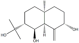 (8aS)-Decahydro-2α-(1-hydroxy-1-methylethyl)-4aα-methyl-8-methylene-1β,7α-naphthalenediol Structure