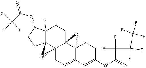 Androsta-3,5-diene-3,17β-diol 17-(chlorodifluoroacetate)3-(heptafluorobutyrate) Structure