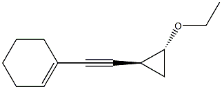 Cyclohexene, 1-[[(1R,2S)-2-ethoxycyclopropyl]ethynyl]-, rel- (9CI) Structure
