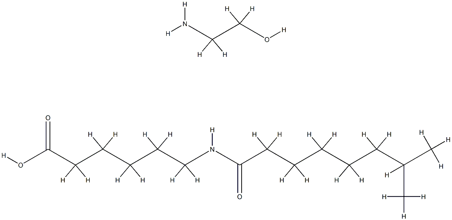 Hexanoic acid, 6-(1-oxoisononyl)amino-, compd. with 2-aminoethanol (1:1) Structure