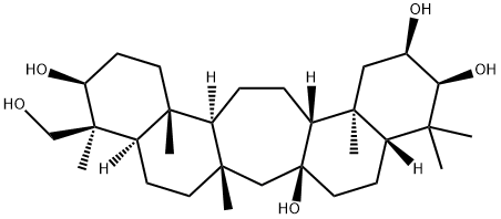 (4S)-C(14a)-Homo-27-norgammacerane-3β,14β,20β,21β,24-pentol Structure