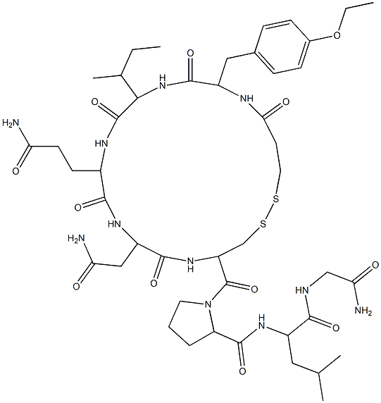 oxytocin, 1-desamino-(O-Et-Tyr)(2)- Structure