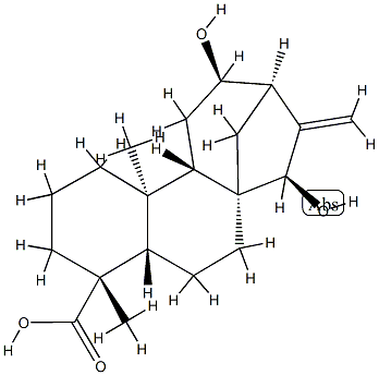 (15R)-12β,15-Dihydroxykaur-16-en-18-oic acid Structure