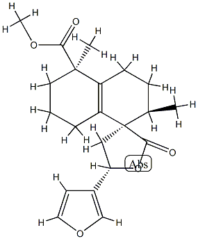 (3R,5S)-5-(3-Furyl)-3',4,4',5,5',6',7',8'-octahydro-2'α,5'-dimethyl-2-oxospiro[furan-3(2H),1'(2'H)-naphthalene]-5'α-carboxylic acid methyl ester Structure