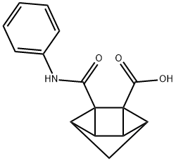 5-((Phenylamino(carbonyl)tetracyclo(3.2.0.02,7.04,6)heptane-2-carboxyl ic acid Structure