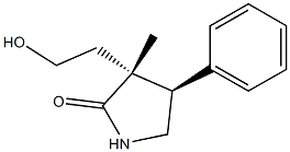 2-Pyrrolidinone,3-(2-hydroxyethyl)-3-methyl-4-phenyl-,(3R,4R)-rel-(9CI) Structure