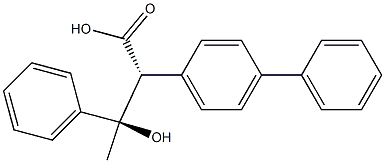 alpha-(1-Hydroxy-1-phenylethyl)-biphenylacetic acid, (R',R')-DL- Structure