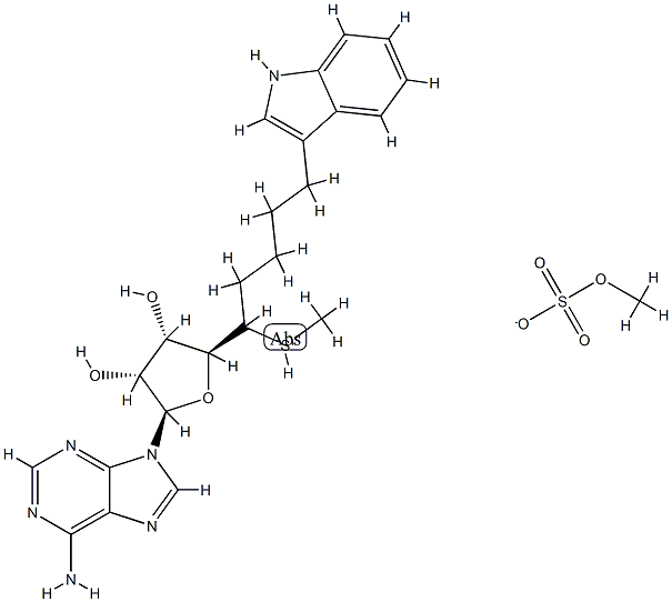 (5'-deoxyadenosyl)(4-(3-indolyl)but-1-yl)methylsulfonium Structure