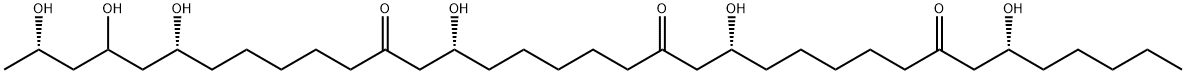 (6R,14R,22R,30R,32S,34S)-6,14,22,30,32,34-Hexahydroxy-8,16,24-pentatriacontanetrione Structure