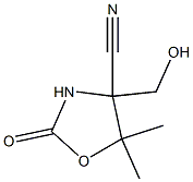 4-Oxazolidinecarbonitrile,4-(hydroxymethyl)-5,5-dimethyl-2-oxo-(7CI) Structure