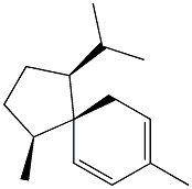(1S,5S)-1β,8-Dimethyl-4β-(1-methylethyl)spiro[4.5]deca-6,8-diene Structure