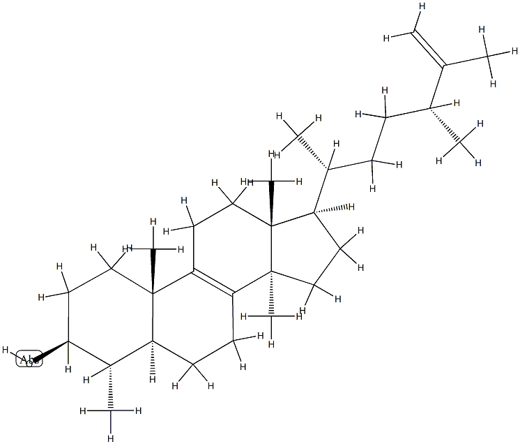 (14α,24R)-4α,14-Dimethyl-5α-ergosta-8,25-dien-3β-ol Structure