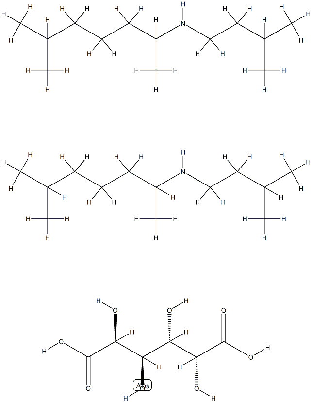 galactaric acid, compound with 1,5-dimethyl-N-(3-methylbutyl)hexylamine (1:2)   Structure