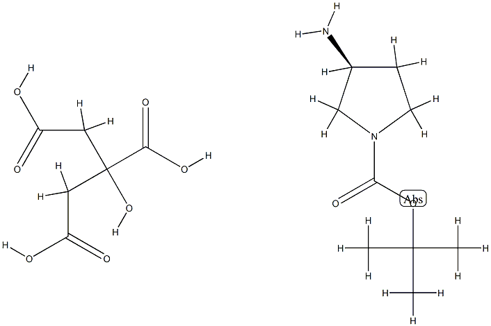 (R)-3-Amino-1-N-Boc-pyrrolidinecitrate Structure