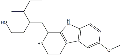 γ-sec-Butyl-2,3,4,9-tetrahydro-6-methoxy-1H-pyrido[3,4-b]indole-1-(1-butanol) Structure