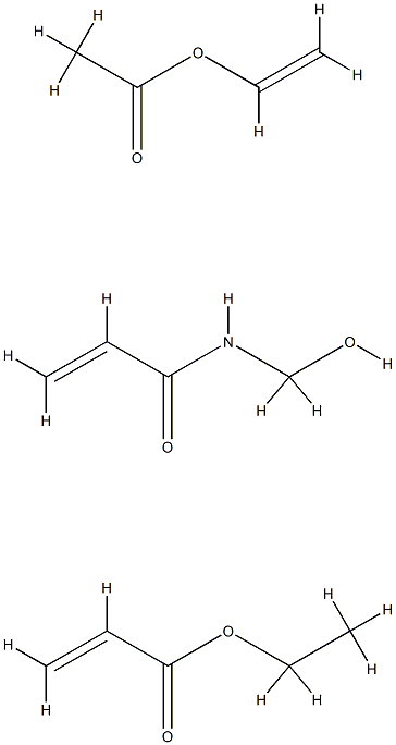2-Propenoic acid, ethyl ester, polymer with ethenyl acetate and N-(hydroxymethyl)-2-propenamide Structure
