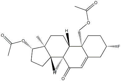 17β,19-Bis(acetyloxy)-3β-fluoroandrost-5-en-7-one Structure
