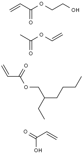 2-Propenoic acid, polymer with ethenyl acetate, 2-ethylhexyl 2-propenoate and 2-hydroxyethyl 2-propenoate Structure