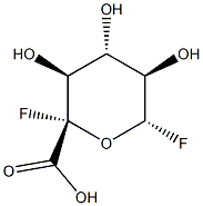 alpha-L-Idopyranuronic acid, 1-deoxy-1-fluoro-5-C-fluoro- (9CI) Structure