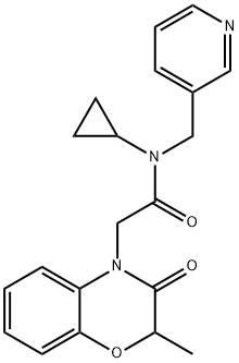 4H-1,4-Benzoxazine-4-acetamide,N-cyclopropyl-2,3-dihydro-2-methyl-3-oxo-N-(3-pyridinylmethyl)-(9CI) Structure