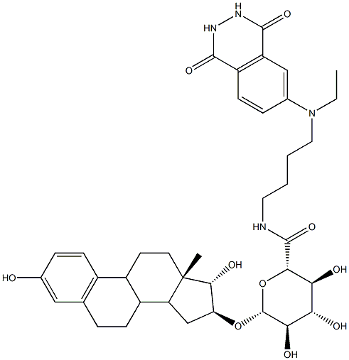 estriol-16alpha-glucuronyl-6-aminobutyl-ethyl-isoluminol Structure