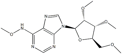 N(6)-methoxy-2',3',5'-tri-O-methyladenosine Structure