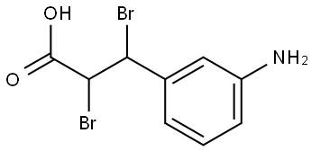 Benzenepropanoic acid,3-amino-α,β-dibromo- Structure