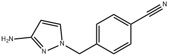 Benzonitrile, 4-[(3-amino-1H-pyrazol-1-yl)methyl]- Structure