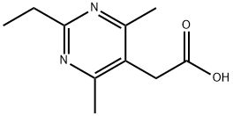5-Pyrimidineacetic acid, 2-ethyl-4,6-dimethyl- Structure