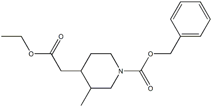 benzyl 4-(2-ethoxy-2-oxoethyl)-3-methylpiperidine-1-carboxylate Structure