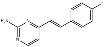 2-Pyrimidinamine, 4-[(1E)-2-(4-fluorophenyl)ethenyl]- Structure