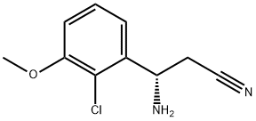 (3S)-3-AMINO-3-(2-CHLORO-3-METHOXY-PHENYL)PROPANENITRILE Structure
