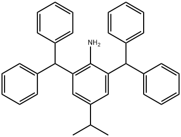2,6-bis(diphenylmethyl)-4-(isoproply)-Benzenamine Structure