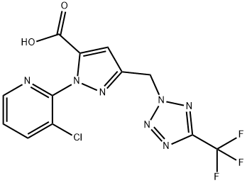 1-(3-chloropyridin-2-yl)-3-{[5-(trifluoromethyl)-2H-1,2,3,4-tetrazol-2-yl]methyl}-1H-pyrazole-5-carboxylic acid Structure