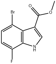 Methyl 4-bromo-7-fluoro-1H-indole-3-carboxylate Structure