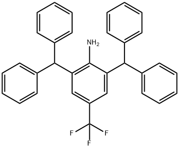 2,6-bis(diphenylmethyl)-4-(trifluoromethyl)-Benzenamine Structure