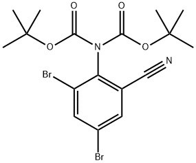 Di-Tert-Butyl 2,4-Dibromo-6-Cyanophenyliminodicarbonate* Structure