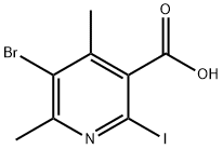 5-bromo-2-iodo-4,6-dimethylpyridine-3-carboxylic acid Structure