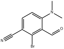 2-bromo-4-(dimethylamino)-3-formylbenzonitrile Structure