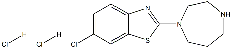 6-chloro-2-(1,4-diazepan-1-yl)-1,3-benzothiazole dihydrochloride Structure