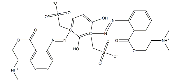 2,4-bis(((2-(dimethylammonio)ethyloxy)carbonyl)phen-2-ylazo)benzene-1,3-diolbis(methanesulfonate) Structure