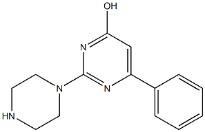 6-Phenyl-2-(1-piperazinyl)-4-pyrimidinol Structure