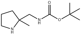 (2-Methyl-pyrrolidin-2-ylmethyl)-carbamic acid tert-butyl ester Structure